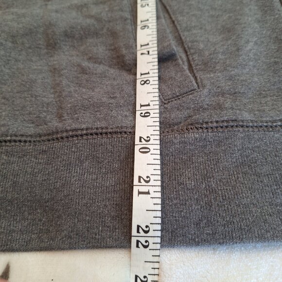 Lauren Ralph Lauren Jeans Co. Hoodie Womens Sz M Gray Asymmetrical Metal‎ Snaps - Picture 6 of 11